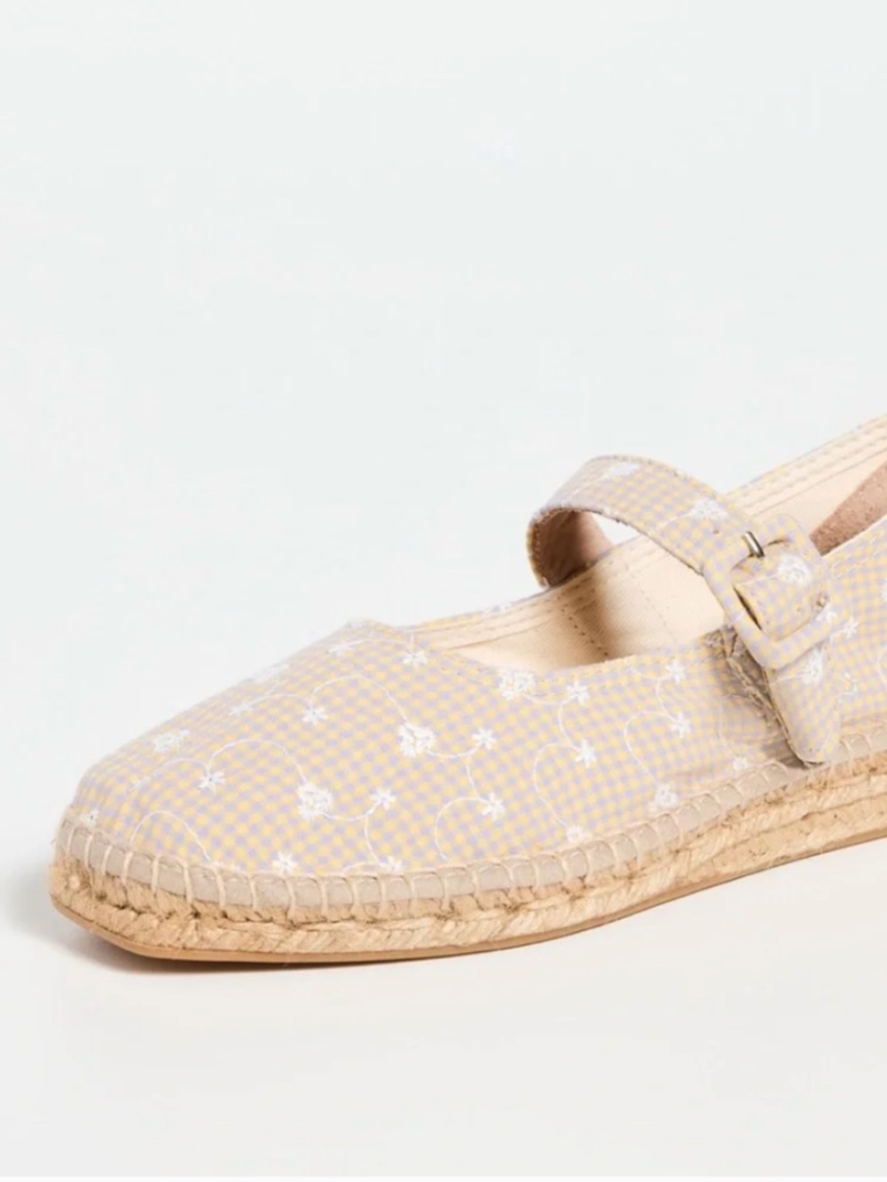 Naguisa Espadrilles size 37 gingham Maryjane
